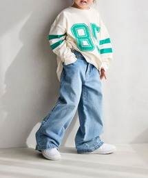 LOWRYS FARM | ベルトツキワイドパンツ　607549(デニムパンツ)