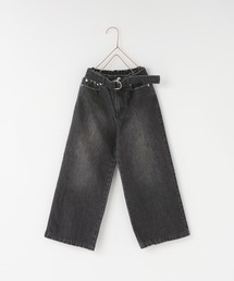 LOWRYS FARM | ベルトツキワイドパンツ　607549(デニムパンツ)