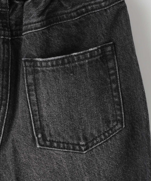 LOWRYS FARM（ローリーズファーム）の「ベルトツキワイドパンツ　607549（デニムパンツ・キッズ・ブルー/ワンウォッシュ/ブラック・140cm/130cm/120cm/110cm/150cm）」の21枚目の写真
