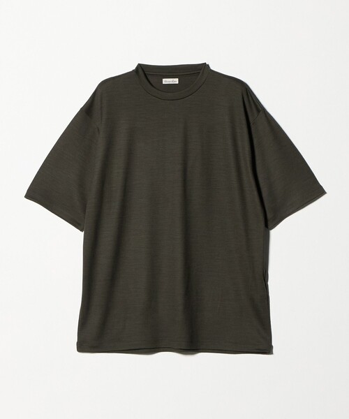Steven Alan（スティーブンアラン）の「＜Steven Alan＞ メリノウール クルーネック ショートスリーブ Tシャツ（Tシャツ/カットソー・メンズ・オリーブ/ダークブラウン・XL/L/M/S）」の2枚目の写真