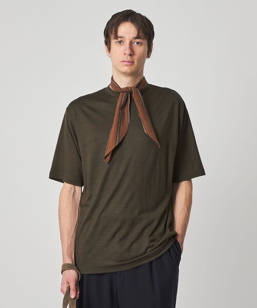 Steven Alan（スティーブンアラン）の「＜Steven Alan＞ メリノウール クルーネック ショートスリーブ Tシャツ（Tシャツ/カットソー・メンズ・オリーブ/ダークブラウン・XL/L/M/S）」の7枚目の写真