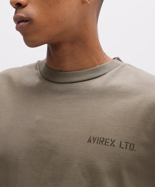 AVIREX(アヴィレックス)の「STENCIL L/S T-SHIRT / ステンシル 長袖Tシャツ / AVIREX / アヴィレックス(Tシャツ/カットソー・メンズ・チャコールグレー/オリーブ系/ナチュラル・XL/M/L/2XL)」の9枚目の写真
