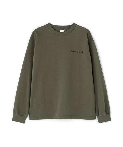AVIREX(アヴィレックス)の「STENCIL L/S T-SHIRT / ステンシル 長袖Tシャツ / AVIREX / アヴィレックス(Tシャツ/カットソー・メンズ・チャコールグレー/オリーブ系/ナチュラル・XL/M/L/2XL)」の14枚目の写真