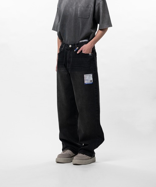 In・stru(men-tal).(インストルメンタル)の「Hard Washed Selvage Denim Baggy Pants(デニムパンツ・メンズ・インディゴブルー/ブラック・44/46/48)」の8枚目の写真