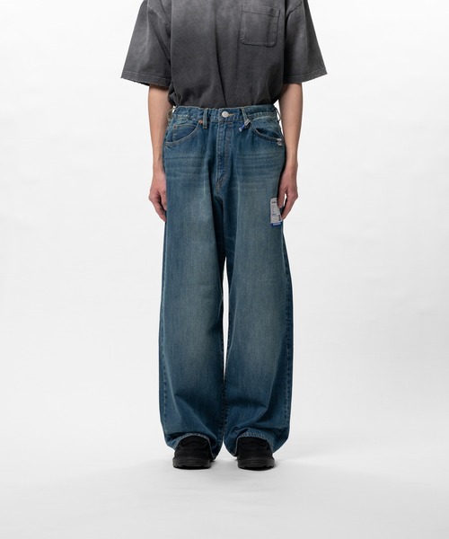 In・stru(men-tal).(インストルメンタル)の「Hard Washed Selvage Denim Baggy Pants(デニムパンツ・メンズ・インディゴブルー/ブラック・44/46/48)」の11枚目の写真