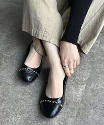 【WEB限定】チェーンフラットパンプス