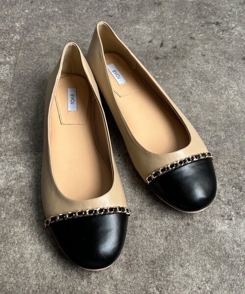 DouDou（ドゥドゥ）の「【WEB限定】チェーンフラットパンプス（その他シューズ・レディース・ブラック/ベージュ・24.5cm/24cm/23.5cm/23cm）」の13枚目の写真