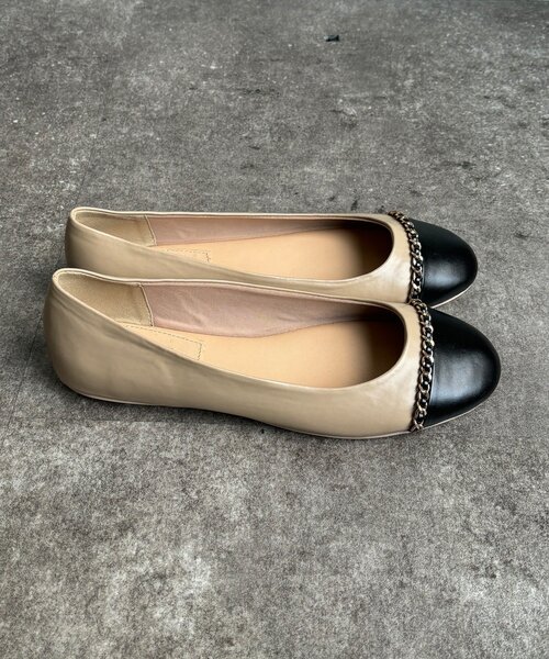 DouDou（ドゥドゥ）の「【WEB限定】チェーンフラットパンプス（その他シューズ・レディース・ブラック/ベージュ・24.5cm/24cm/23.5cm/23cm）」の15枚目の写真