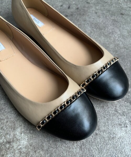DouDou（ドゥドゥ）の「【WEB限定】チェーンフラットパンプス（その他シューズ・レディース・ブラック/ベージュ・24.5cm/24cm/23.5cm/23cm）」の17枚目の写真