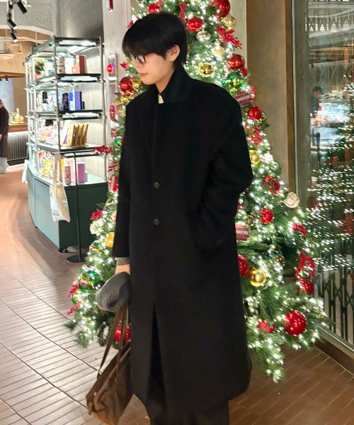 MINDBRIDGE（マインドブリッジ）の「ドゥグッド_[COUTURE]カシミヤオーバーサイズシングルコート（チェスターコート・メンズ・ブラック・100/105/95）」の7枚目の写真