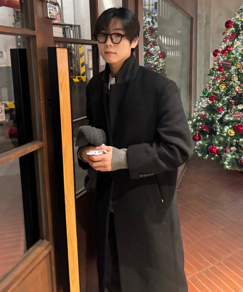 MINDBRIDGE（マインドブリッジ）の「ドゥグッド_[COUTURE]カシミヤオーバーサイズシングルコート（チェスターコート・メンズ・ブラック・100/105/95）」の8枚目の写真