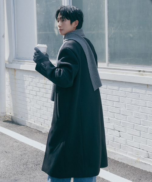 MINDBRIDGE（マインドブリッジ）の「ドゥグッド_[COUTURE]カシミヤオーバーサイズシングルコート（チェスターコート・メンズ・ブラック・100/105/95）」の16枚目の写真