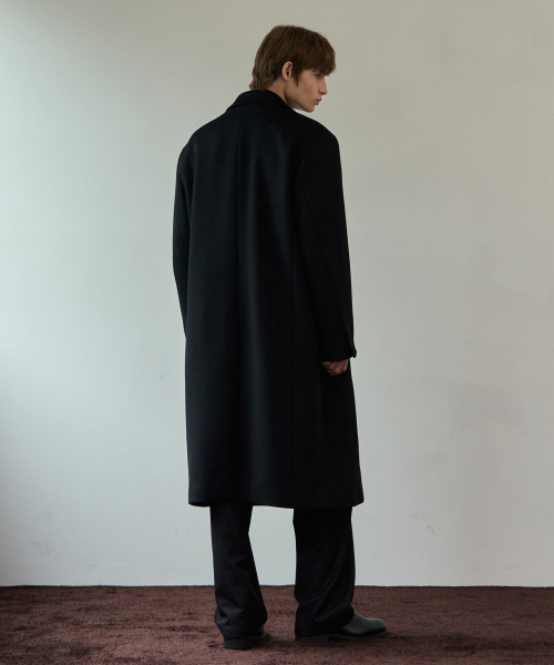 MINDBRIDGE（マインドブリッジ）の「ドゥグッド_[COUTURE]カシミヤオーバーサイズシングルコート（チェスターコート・メンズ・ブラック・100/105/95）」の18枚目の写真