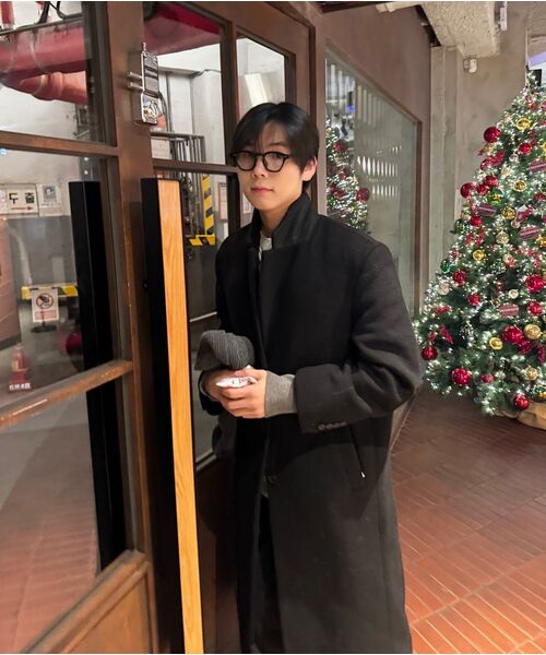 MINDBRIDGE（マインドブリッジ）の「ドゥグッド_[COUTURE]カシミヤオーバーサイズシングルコート（チェスターコート・メンズ・ブラック・100/105/95）」の14枚目の写真