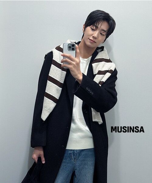MINDBRIDGE（マインドブリッジ）の「ドゥグッド_[COUTURE]カシミヤオーバーサイズシングルコート（チェスターコート・メンズ・ブラック・100/105/95）」の15枚目の写真