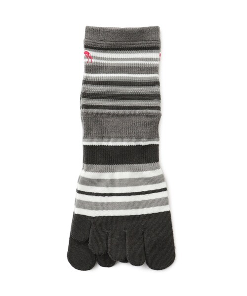adabat（アダバット）の「5本指ボーダーウォームソックス（ソックス/靴下・レディース・ネイビー系2/ホワイト系3/グレー系2・00）」の2枚目の写真