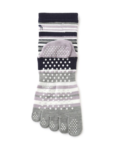 adabat（アダバット）の「5本指ボーダーウォームソックス（ソックス/靴下・レディース・ネイビー系2/ホワイト系3/グレー系2・00）」の5枚目の写真