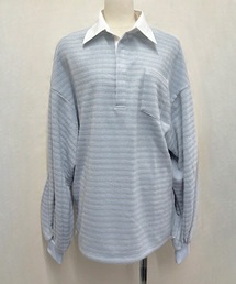 lilLilly | ラメボーダーラガーシャツミニワンピ(シャツワンピース)