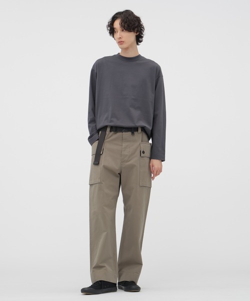 MHL.（エムエイチエル）の「SMOOTH COTTON JERSEY TOP（Tシャツ/カットソー・メンズ・グレー系その他3/ホワイト/ブラック・LARGE/MEDIUM）」の12枚目の写真