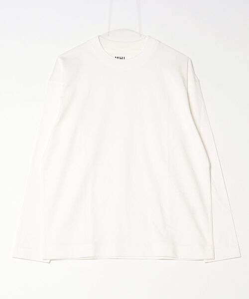 MHL.（エムエイチエル）の「SMOOTH COTTON JERSEY TOP（Tシャツ/カットソー・メンズ・グレー系その他3/ホワイト/ブラック・LARGE/MEDIUM）」の5枚目の写真