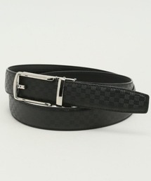 m.f.editorial（エムエフエディトリアル）の「【アジャストフリー 表牛革】m.f.エディトリアル メンズ 市松型押しベルト（ベルト）」