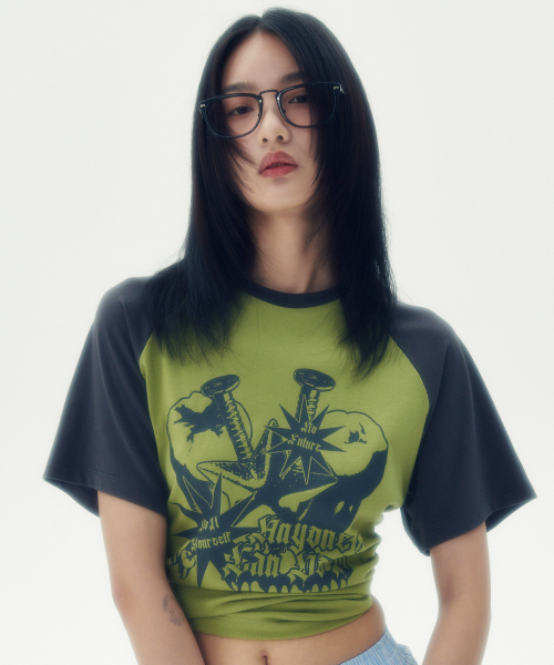 runningHIGH（ランニングハイ）の「ツースラグランH/Sティー[グリーン]（Tシャツ/カットソー・レディース・その他・FREE）」の3枚目の写真