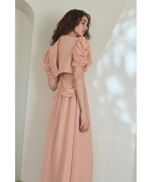 Estella.K(エステラケー)の「Vina Dress ドレープスリーブソフトドレス(ワンピース・レディース・ブラック系その他/レッド/ピンクベージュ・FREE)」の16枚目の写真