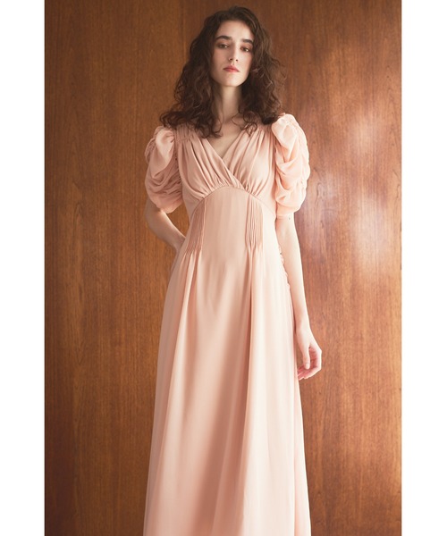 Estella.K(エステラケー)の「Vina Dress ドレープスリーブソフトドレス(ワンピース・レディース・ブラック系その他/レッド/ピンクベージュ・FREE)」の15枚目の写真