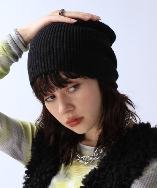 JEANASIS(ジーナシス)の「ニットキャップ(ニットキャップ/ビーニー・レディース・ブラック・FREE)」の6枚目の写真