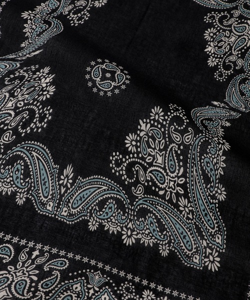 SUGARHILL（シュガーヒル）の「BANDANA（バンダナ/スカーフ・メンズ・レッド/パープル/ネイビー/ミント/ブラック・0）」の6枚目の写真
