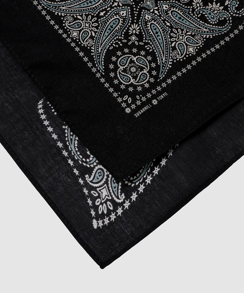 SUGARHILL（シュガーヒル）の「BANDANA（バンダナ/スカーフ・メンズ・レッド/パープル/ネイビー/ミント/ブラック・0）」の7枚目の写真