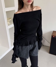 オフショル オフショルダー」に該当するトップス（ブラック/黒色系