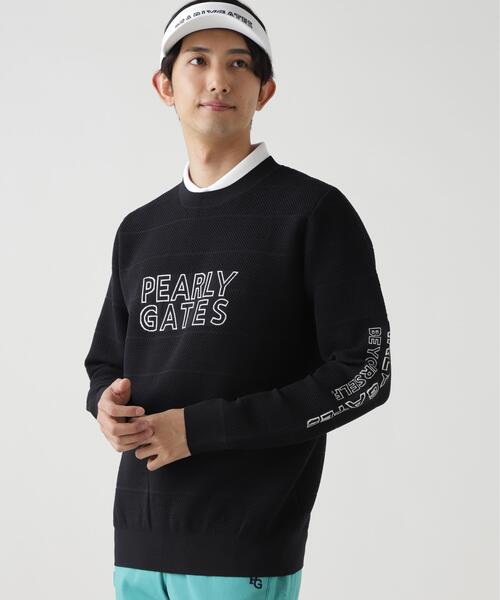 再値下げ！PEARLY GATES パーリーゲイツクルーネックニットプルオーバー パーリーゲイツ クルーネックニットプルオーバー 【公式通販】 レディースウェア