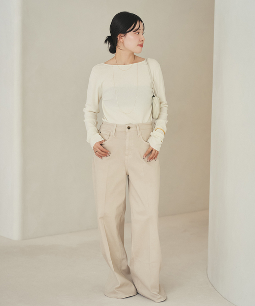 plage（プラージュ）の「Softy boucle cotton ニット（ニット/セーター・レディース・ブラウン/ホワイト系その他・FREE）」の7枚目の写真