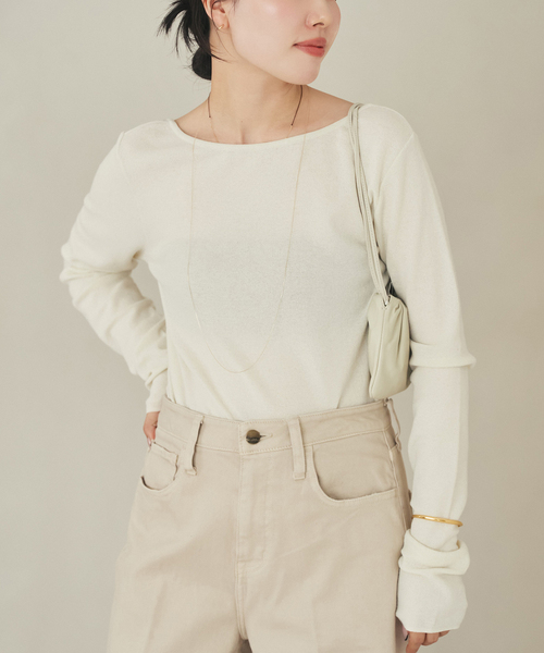 plage（プラージュ）の「Softy boucle cotton ニット（ニット/セーター・レディース・ブラウン/ホワイト系その他・FREE）」の10枚目の写真
