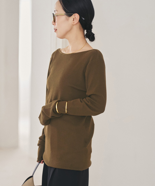 plage（プラージュ）の「Softy boucle cotton ニット（ニット/セーター・レディース・ブラウン/ホワイト系その他・FREE）」の17枚目の写真