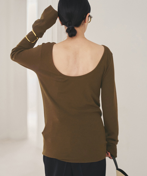 plage（プラージュ）の「Softy boucle cotton ニット（ニット/セーター・レディース・ブラウン/ホワイト系その他・FREE）」の18枚目の写真