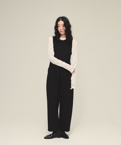 eL（エル）の「【eL】Mesh Lace Pullover/641305（Tシャツ/カットソー・レディース・ブラック/オフホワイト・FREE）」の9枚目の写真