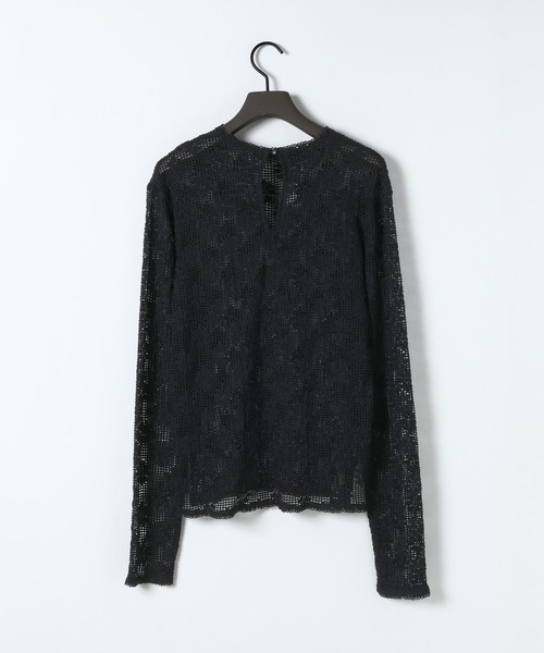 eL（エル）の「【eL】Mesh Lace Pullover/641305（Tシャツ/カットソー・レディース・ブラック/オフホワイト・FREE）」の16枚目の写真