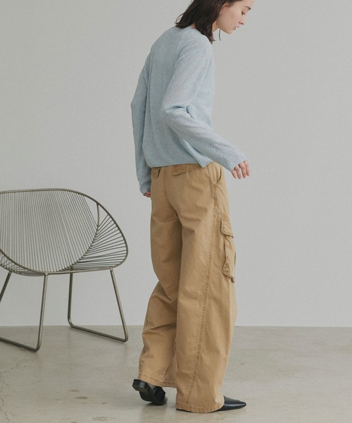 ad thie(アドティエ)の「透かし柄編み ラメニットトップス(ニット/セーター・レディース・ピンク/ベージュ/ライトブルー/ブラック・FREE)」の19枚目の写真