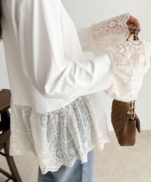 fredy emue | 【3回目の追加販売！】レースドッキングロンTシャツ(Tシャツ/カットソー)