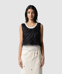 muller of yoshiokubo | muller of yoshiokubo ミュラーオブヨシオクボ / RUFFLE CHIFFON LAYER TOP マルチウェイラッフルシフォンレイヤートップス / MLS26205(その他トップス)