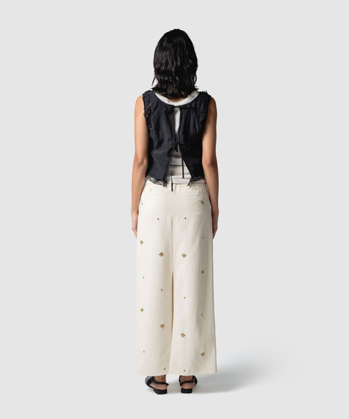 muller of yoshiokubo(ミュラーオブヨシオクボ)の「muller of yoshiokubo ミュラーオブヨシオクボ / RUFFLE CHIFFON LAYER TOP マルチウェイラッフルシフォンレイヤートップス / MLS26205(その他トップス・レディース・ブラック/アイボリー/ブルー・FREE)」の6枚目の写真