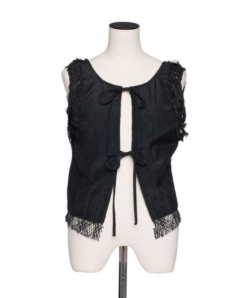 muller of yoshiokubo(ミュラーオブヨシオクボ)の「muller of yoshiokubo ミュラーオブヨシオクボ / RUFFLE CHIFFON LAYER TOP マルチウェイラッフルシフォンレイヤートップス / MLS26205(その他トップス・レディース・ブラック/アイボリー/ブルー・FREE)」の11枚目の写真