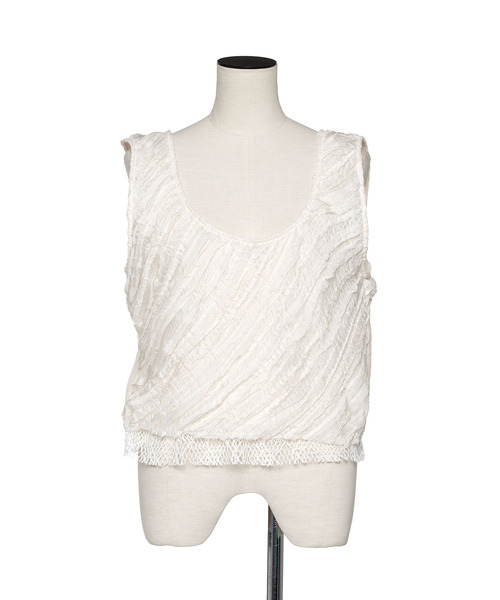 muller of yoshiokubo(ミュラーオブヨシオクボ)の「muller of yoshiokubo ミュラーオブヨシオクボ / RUFFLE CHIFFON LAYER TOP マルチウェイラッフルシフォンレイヤートップス / MLS26205(その他トップス・レディース・ブラック/アイボリー/ブルー・FREE)」の13枚目の写真