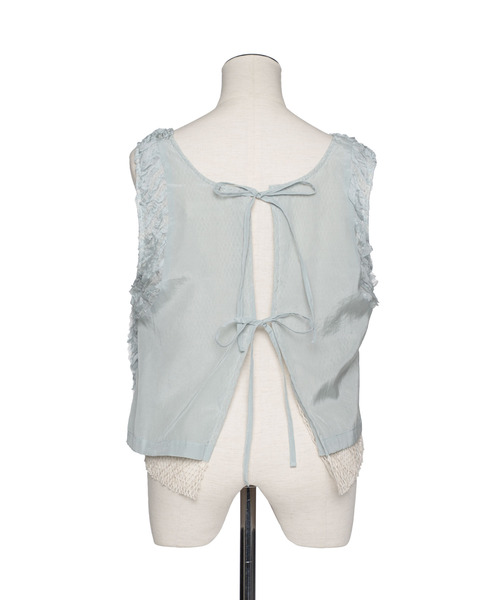 muller of yoshiokubo(ミュラーオブヨシオクボ)の「muller of yoshiokubo ミュラーオブヨシオクボ / RUFFLE CHIFFON LAYER TOP マルチウェイラッフルシフォンレイヤートップス / MLS26205(その他トップス・レディース・ブラック/アイボリー/ブルー・FREE)」の15枚目の写真