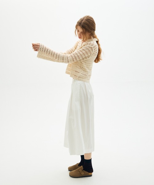 full/fill.(フルフィル)の「crochet lace polo tops/クロシェレースポロトップス(ポロシャツ・レディース・ブラック/ナチュラル・FREE)」の3枚目の写真
