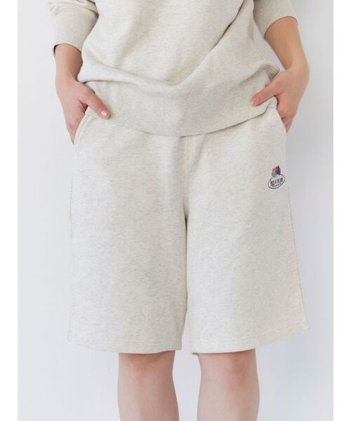 FRUIT OF THE LOOM(フルーツオブザルーム)の「FRUIT OF THE LOOM別注 ロゴスウェットハーフパンツ(スウェットパンツ・レディース・アイボリー/ネイビー・FREE)」の8枚目の写真
