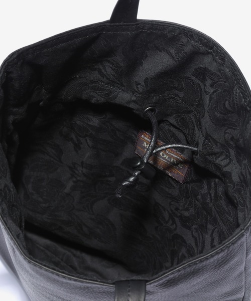 MR.OLIVE（ミスターオリーブ）の「MR.OLIVE/ミスターオリーブ IMPERMA-LEATHER / FLAT TOTE BAG (LARGE) 牛革 レザートートバッグ 2026年春夏（トートバッグ・メンズ・ブラック・FREE）」の4枚目の写真