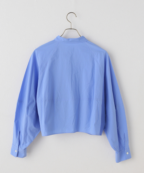 JOURNAL STANDARD（ジャーナルスタンダード）の「シュリンクコットンコクーンシャツ（シャツ/ブラウス・レディース・ホワイト/アイボリー/ブルー・FREE）」の4枚目の写真